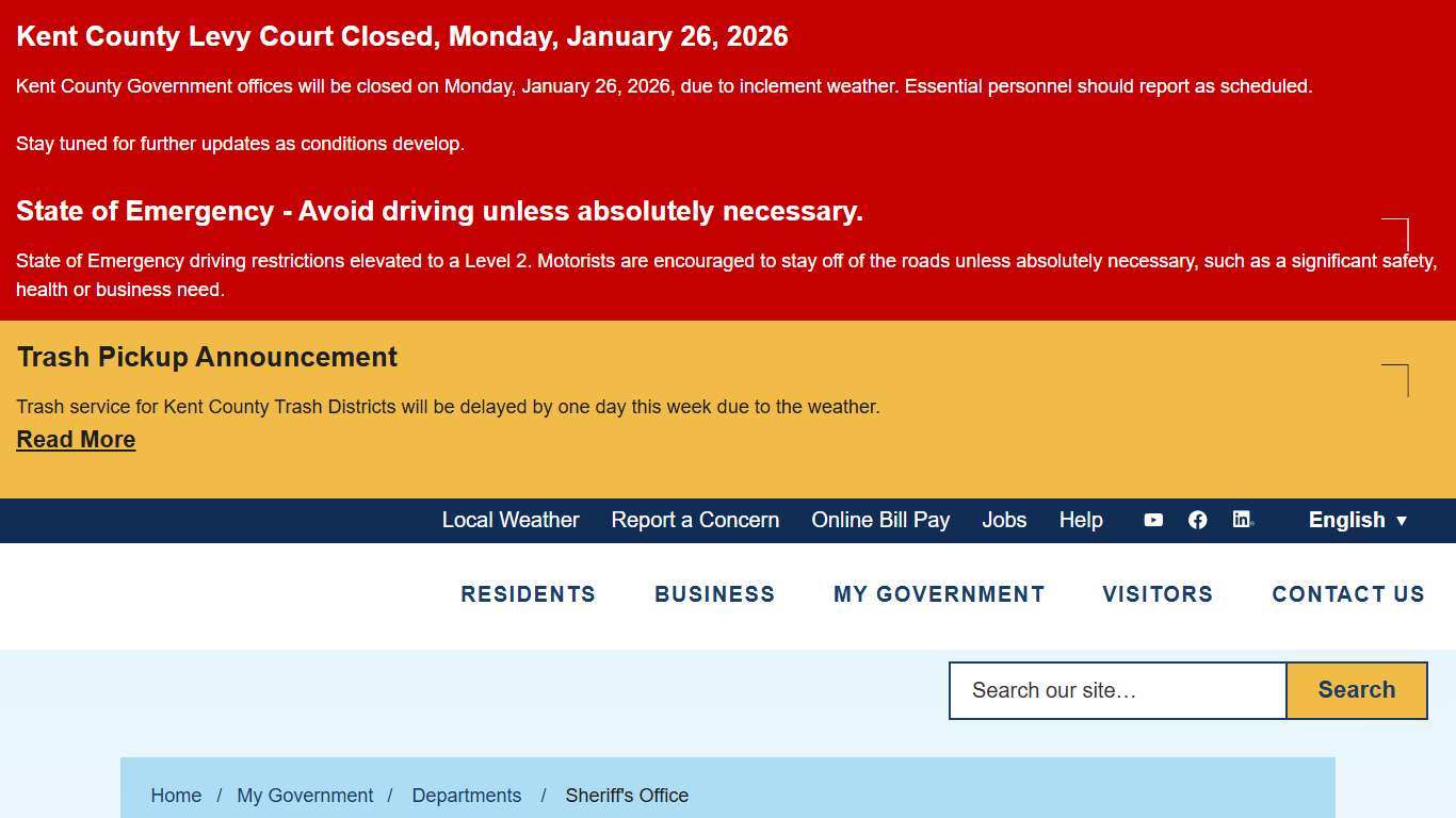 Sheriff's Office Kent County Levy Court